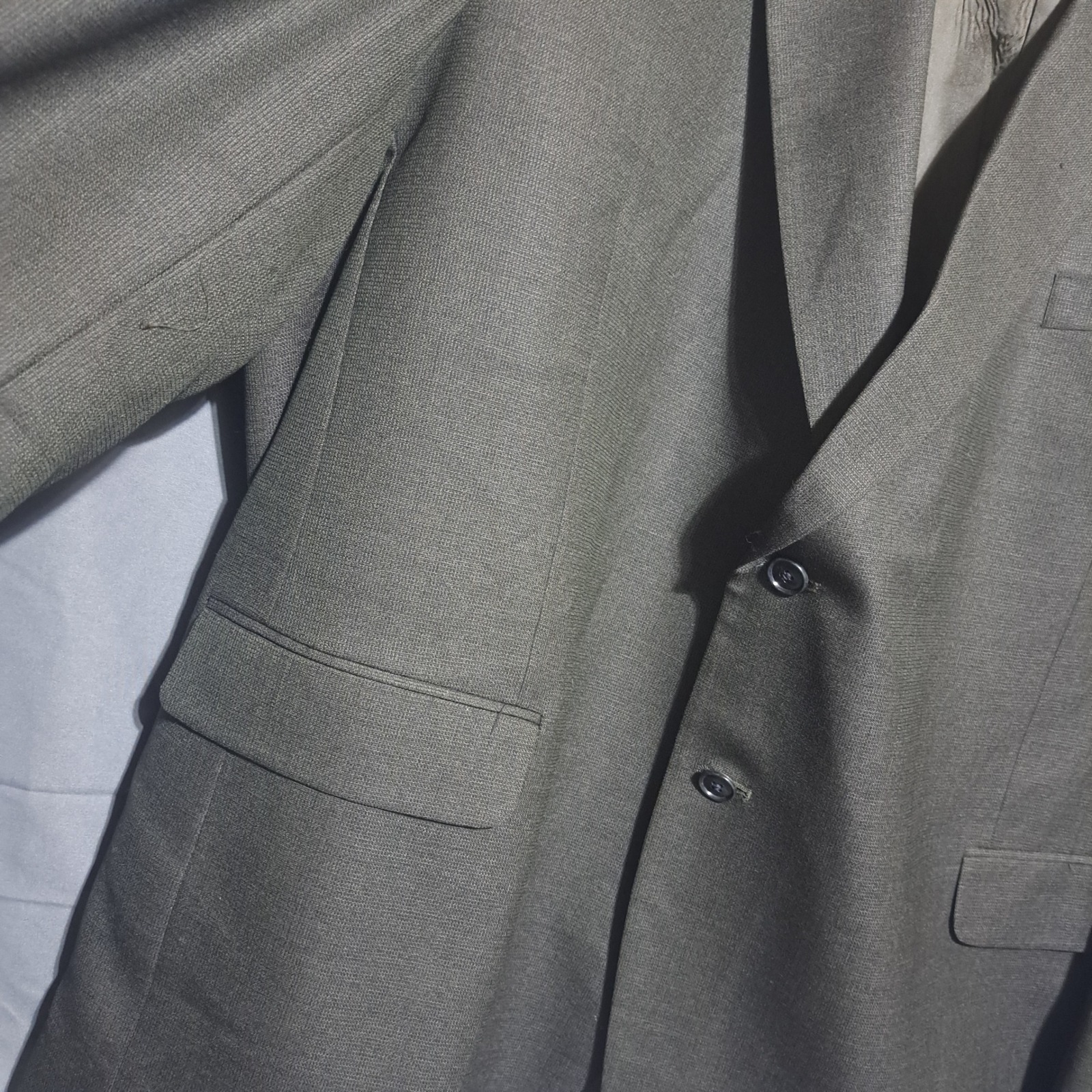 Baracuta Men's 3xl 2 Button Suit Jacket Sport Coat 100% Wool Brown Olive Pockets